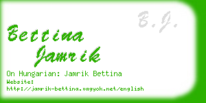 bettina jamrik business card